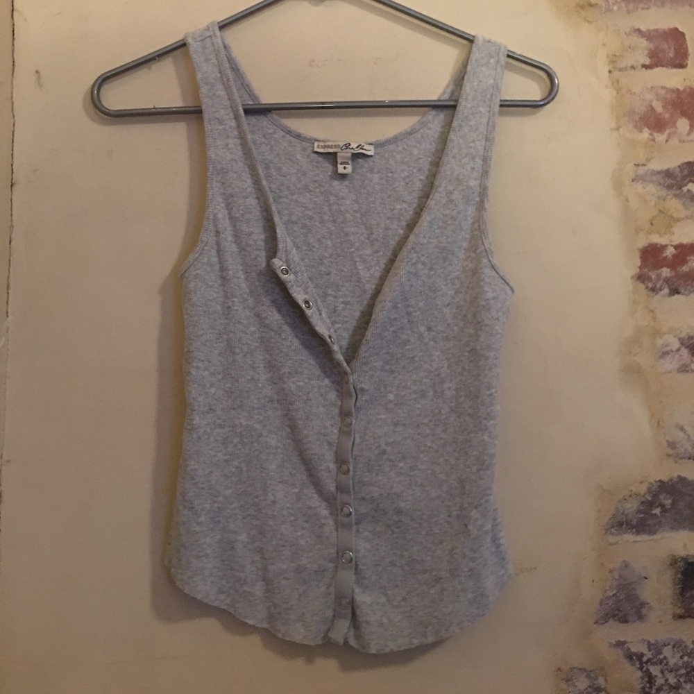 Gray Button-up Tank